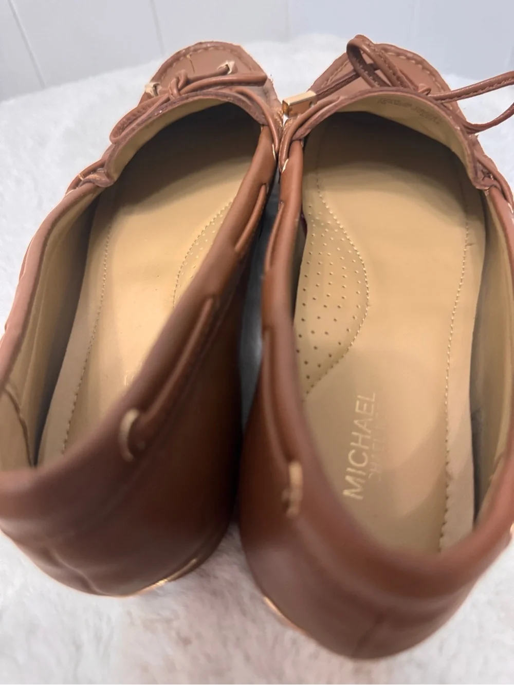 Michael Kors Brown Leather Moccasin Loafers